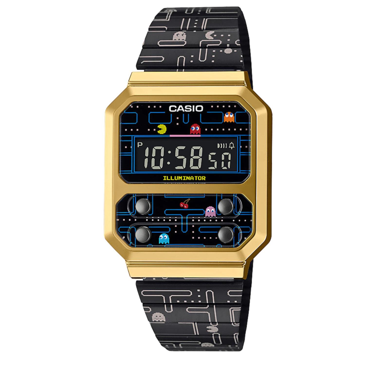 Reloj CASIO A100WEPC-1BCR Vintage Pacman-Dorado – Watch2gomx