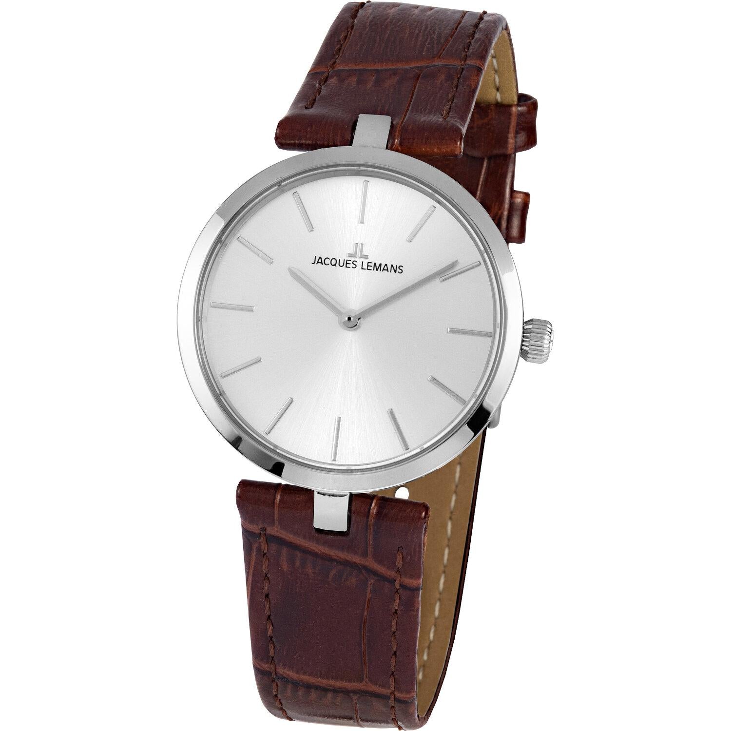Jacques Lemans Orologio Uomo Elegante 1-2096C - Quadrante Blu, Cassa 40 Mm, Bracciale In Acciaio