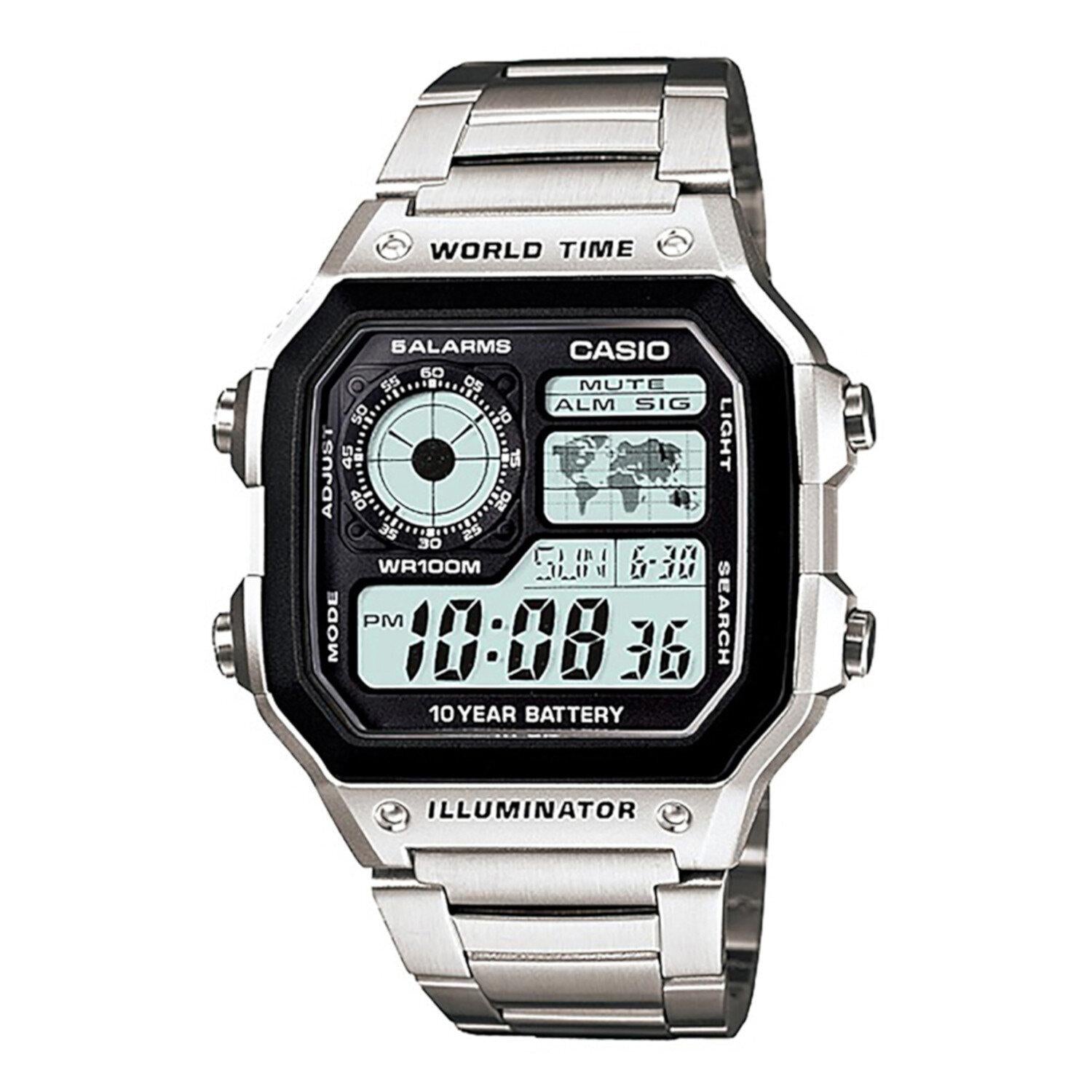 Reloj CASIO AE-1200WHD-1AVCF World Time Alarmas-Acero – Watch2gomx