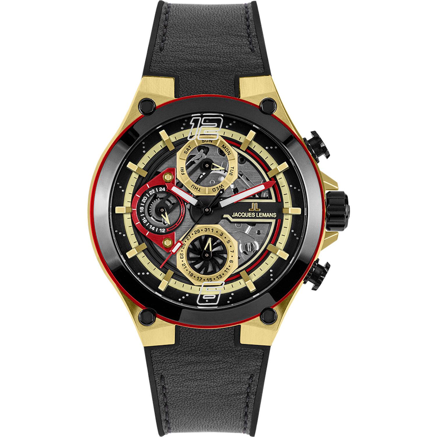 Jacques Lemans Orologio Uomo Acciaio Inox 1-2002B - Elegante E Sportivo
