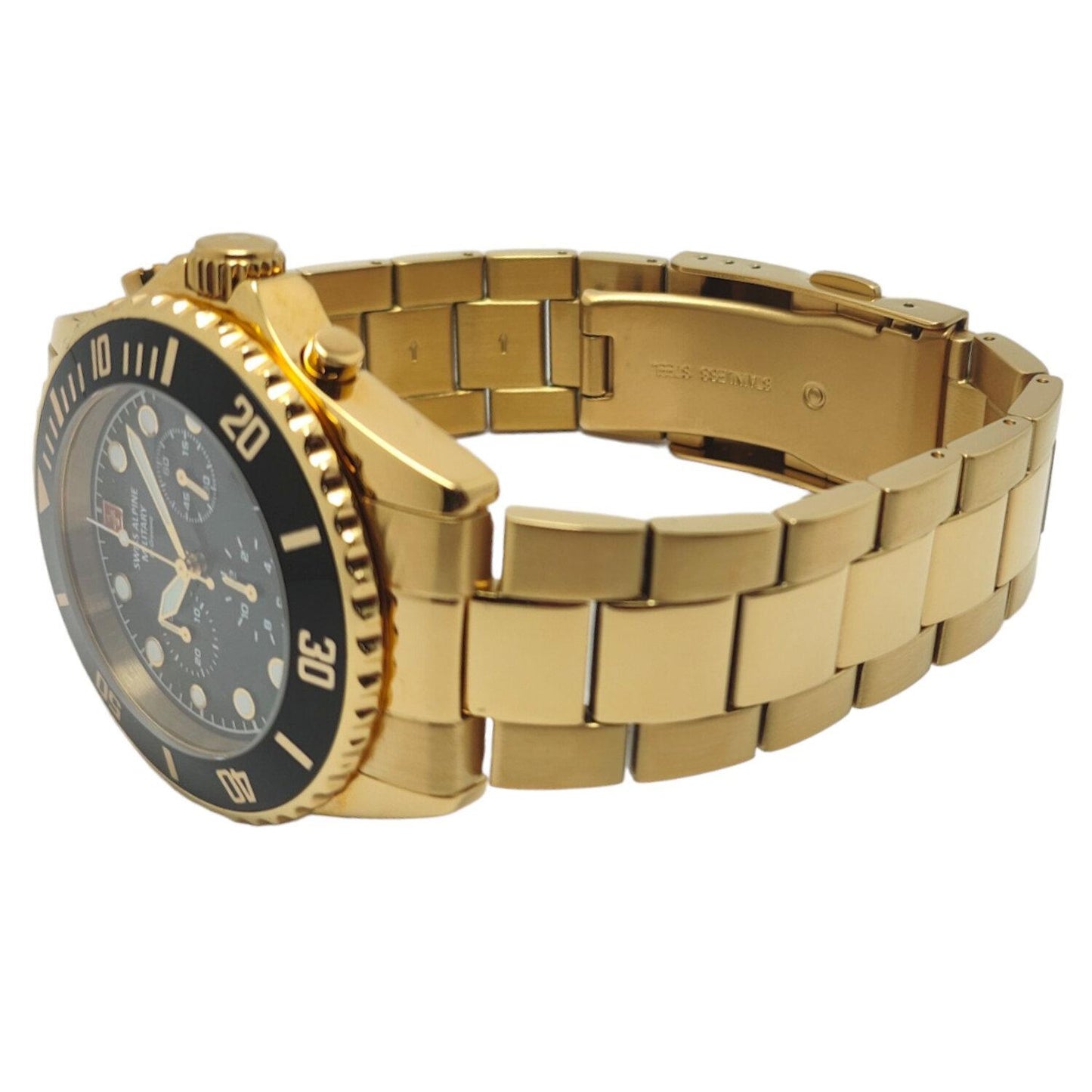 Reloj SWISS ALPINE MILITARY 7053.9117SAM Master Diver Chrono Classic-Dorado