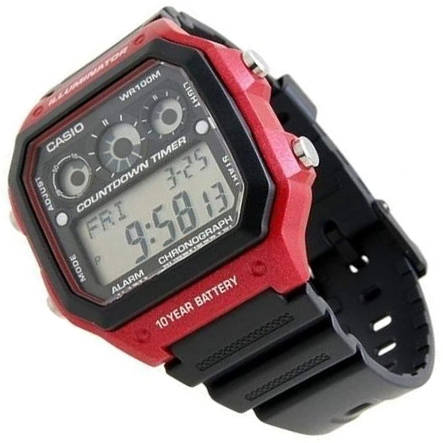Reloj Casio AE-1300WH-4AVCF ILLUMINATOR COUNTDOWN TIMER-Negro