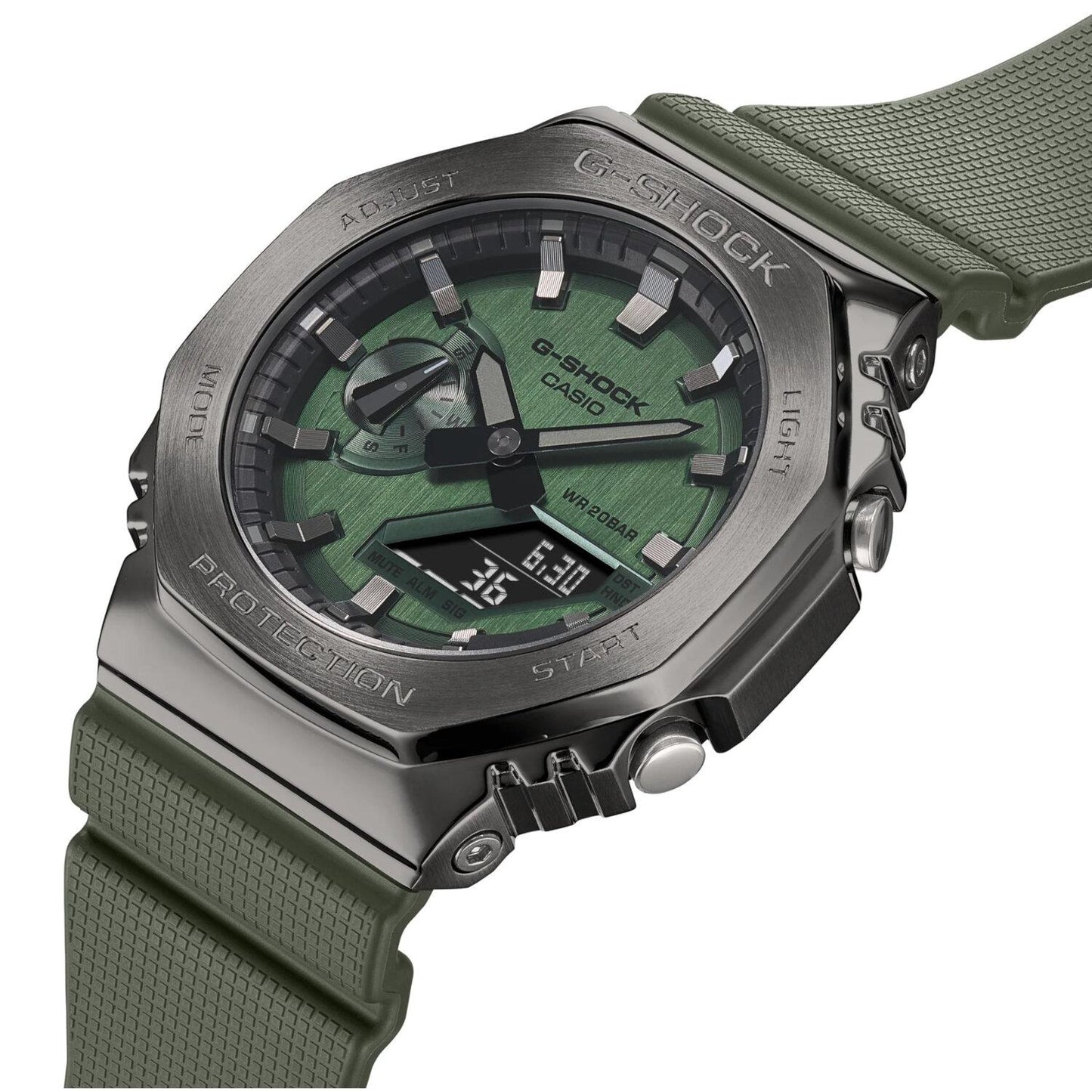 Reloj Casio GM-2100B-3ACR G-shock Metal Covered-Verde