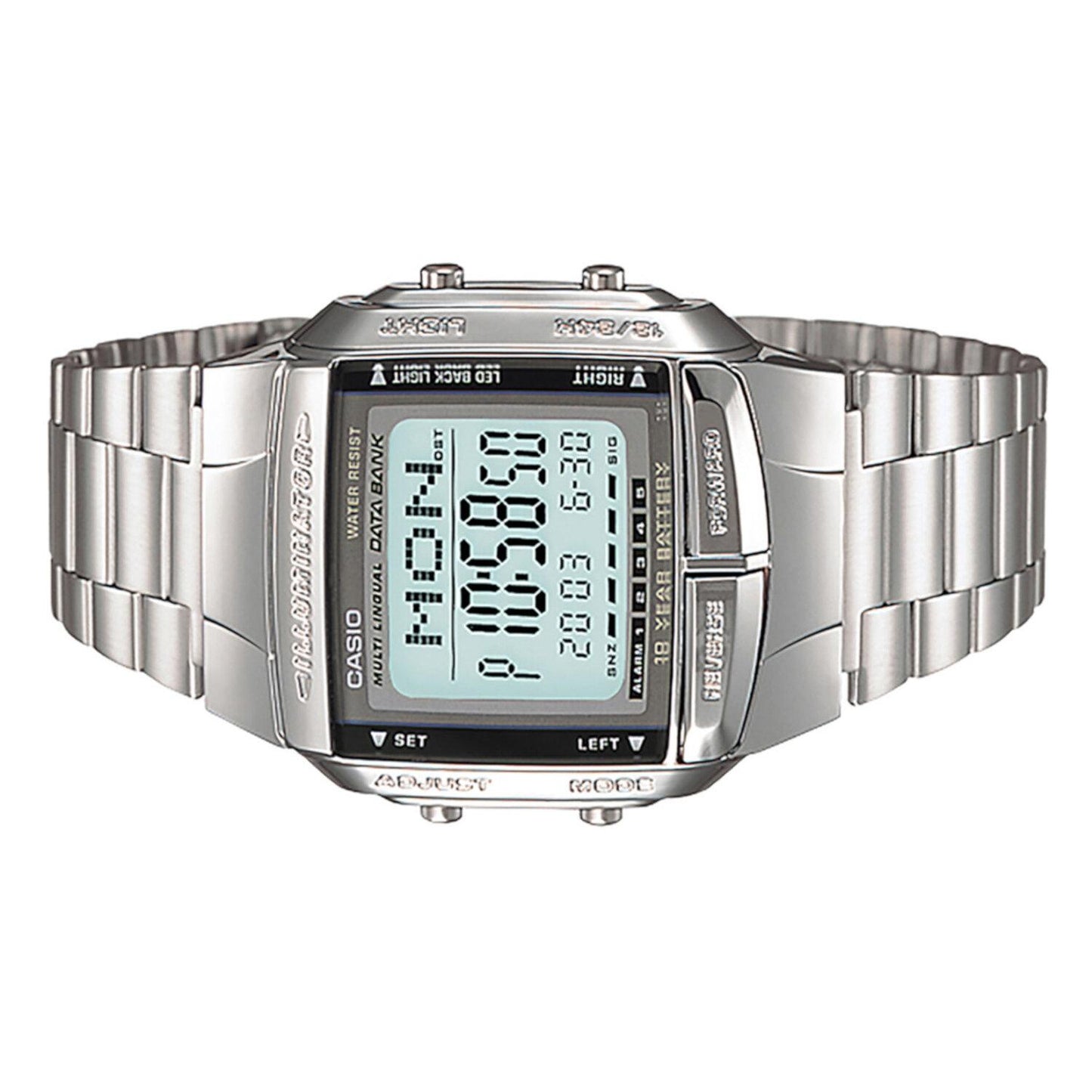 Reloj CASIO DB-360-1ACF Illuminator Data Bank, 10 Year Battery-Acero