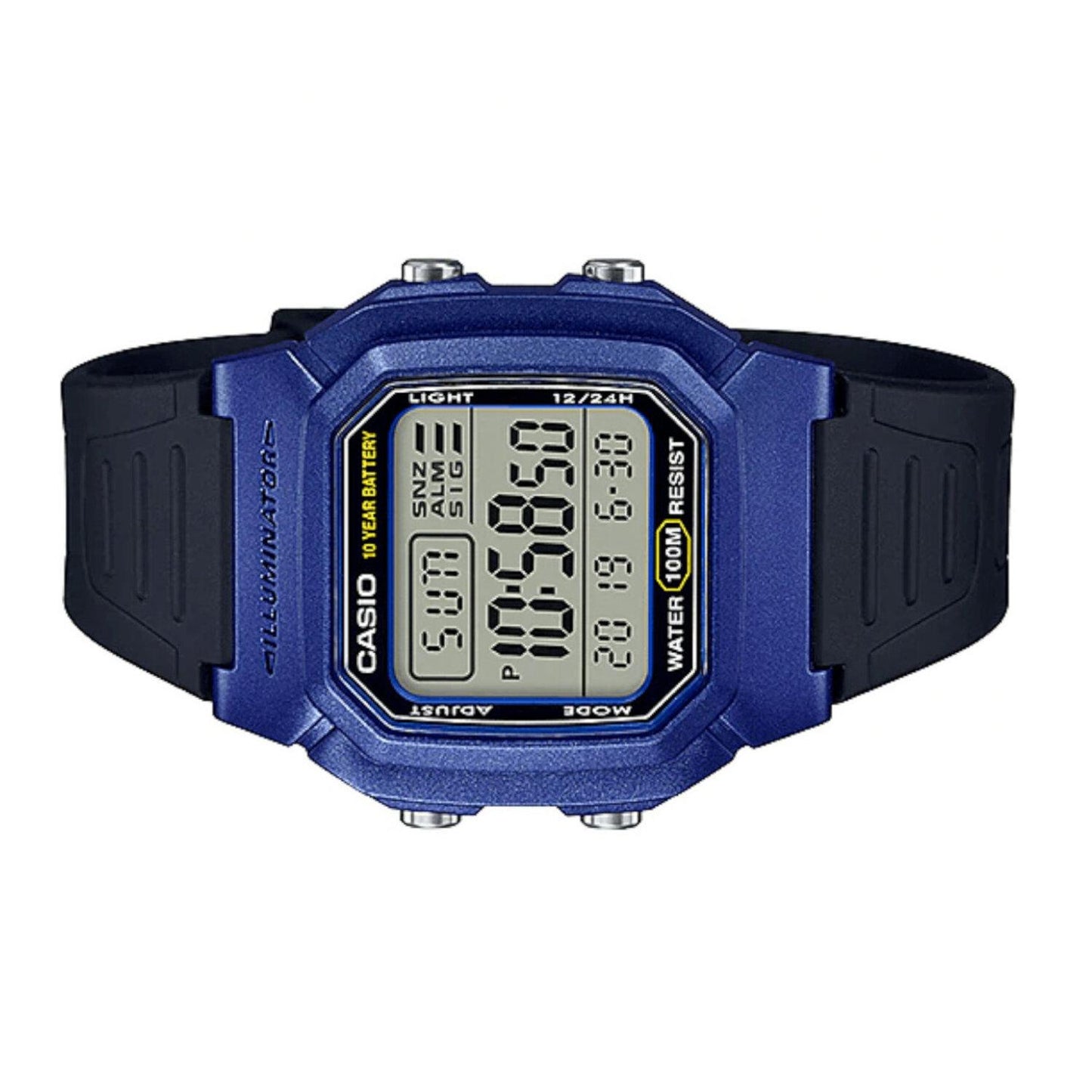 Reloj CASIO W-800HM-2AVCF Illuminator Retro Dual Time(Doble Hora)-Negro