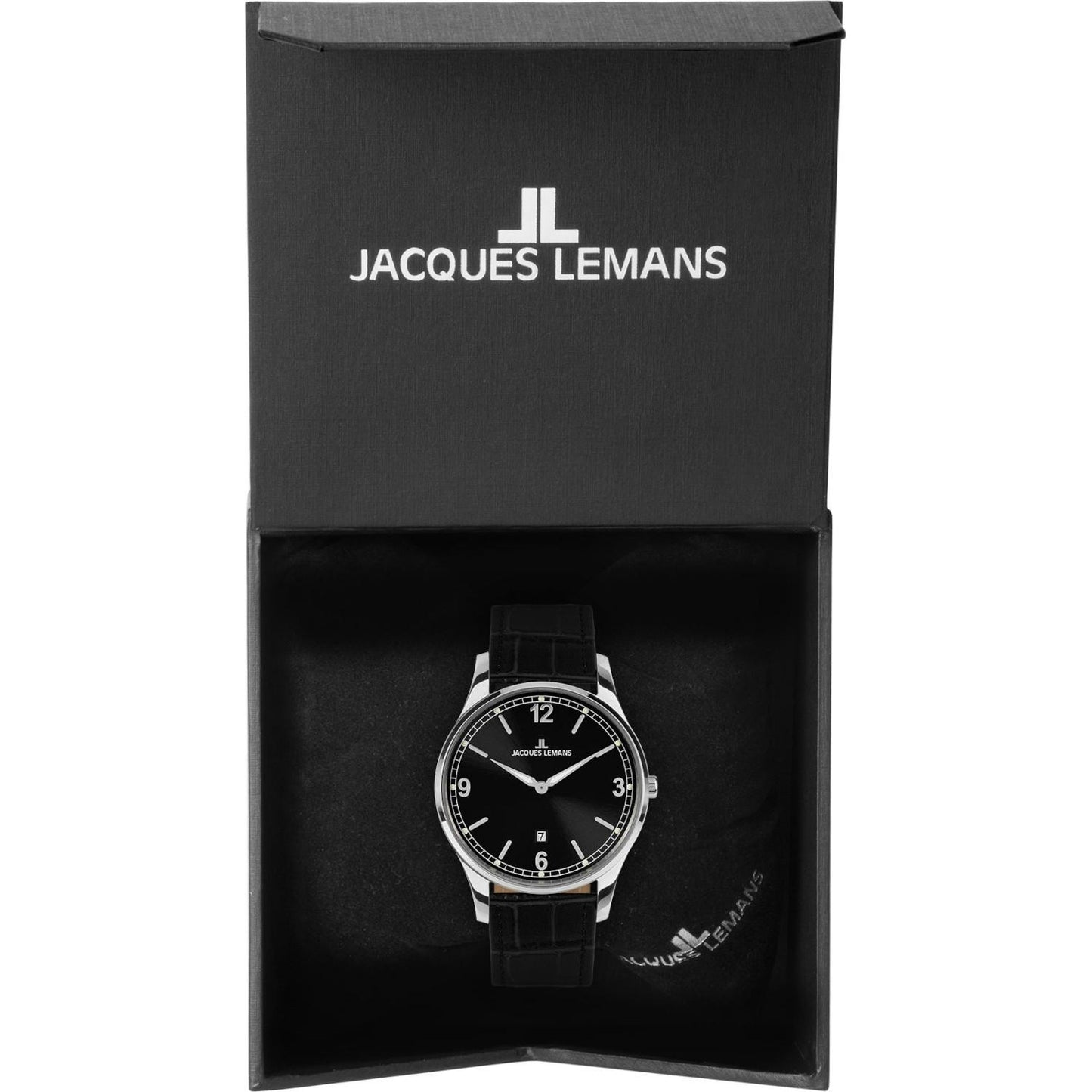 Reloj Jacques Lemans 1-2128A London Fechador a las 6 en punto-Negro