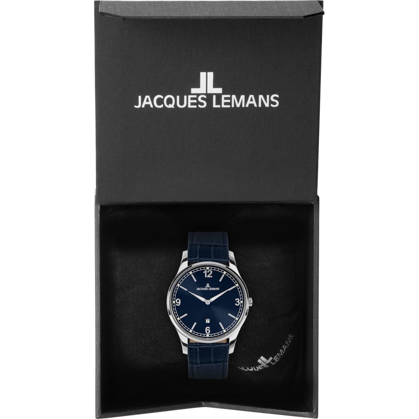Reloj Jacques Lemans 1-2128C London Fechador a las 6 en punto-Azul