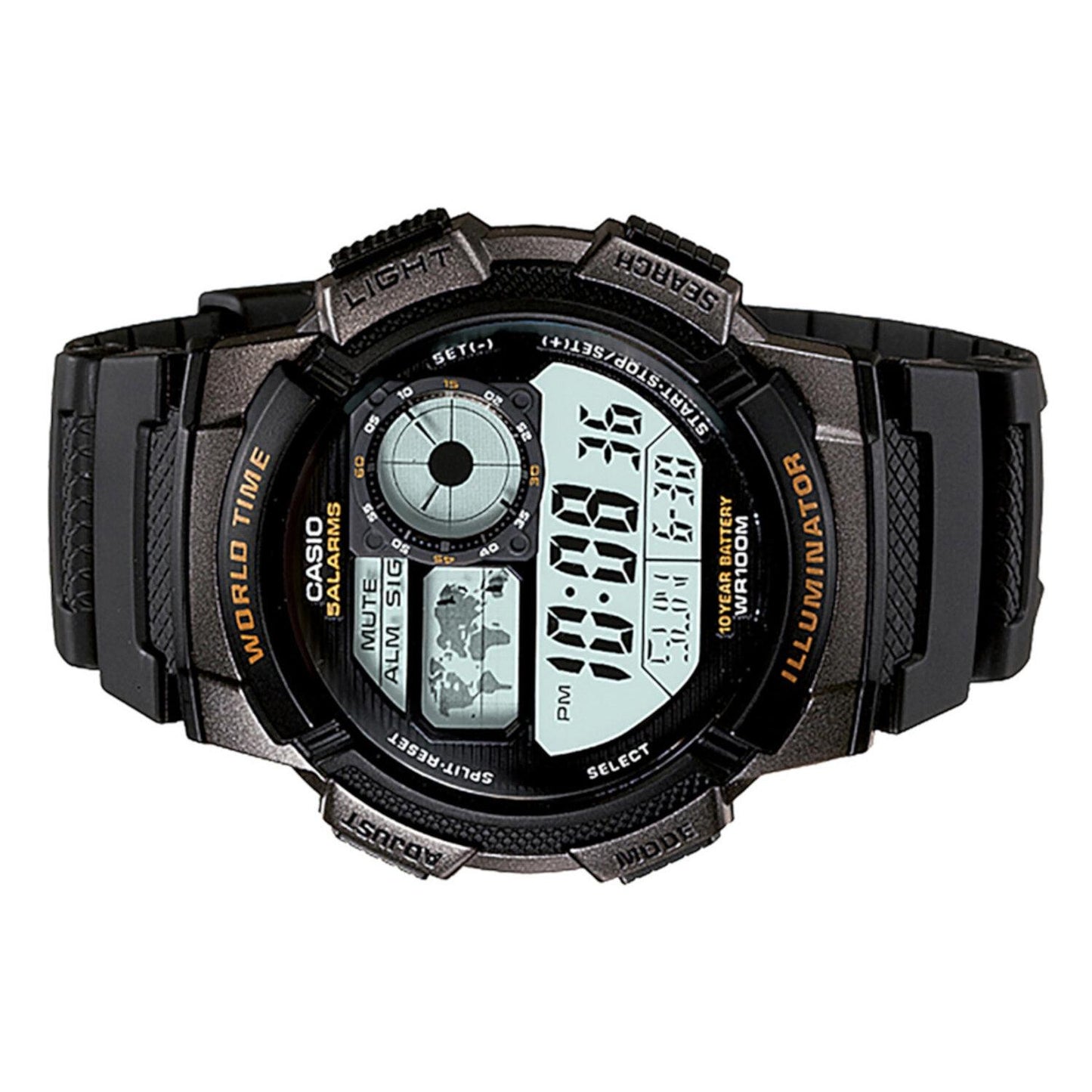 Reloj Casio AE-1000W-1AVCF World Time ILLUMINATOR-Negro