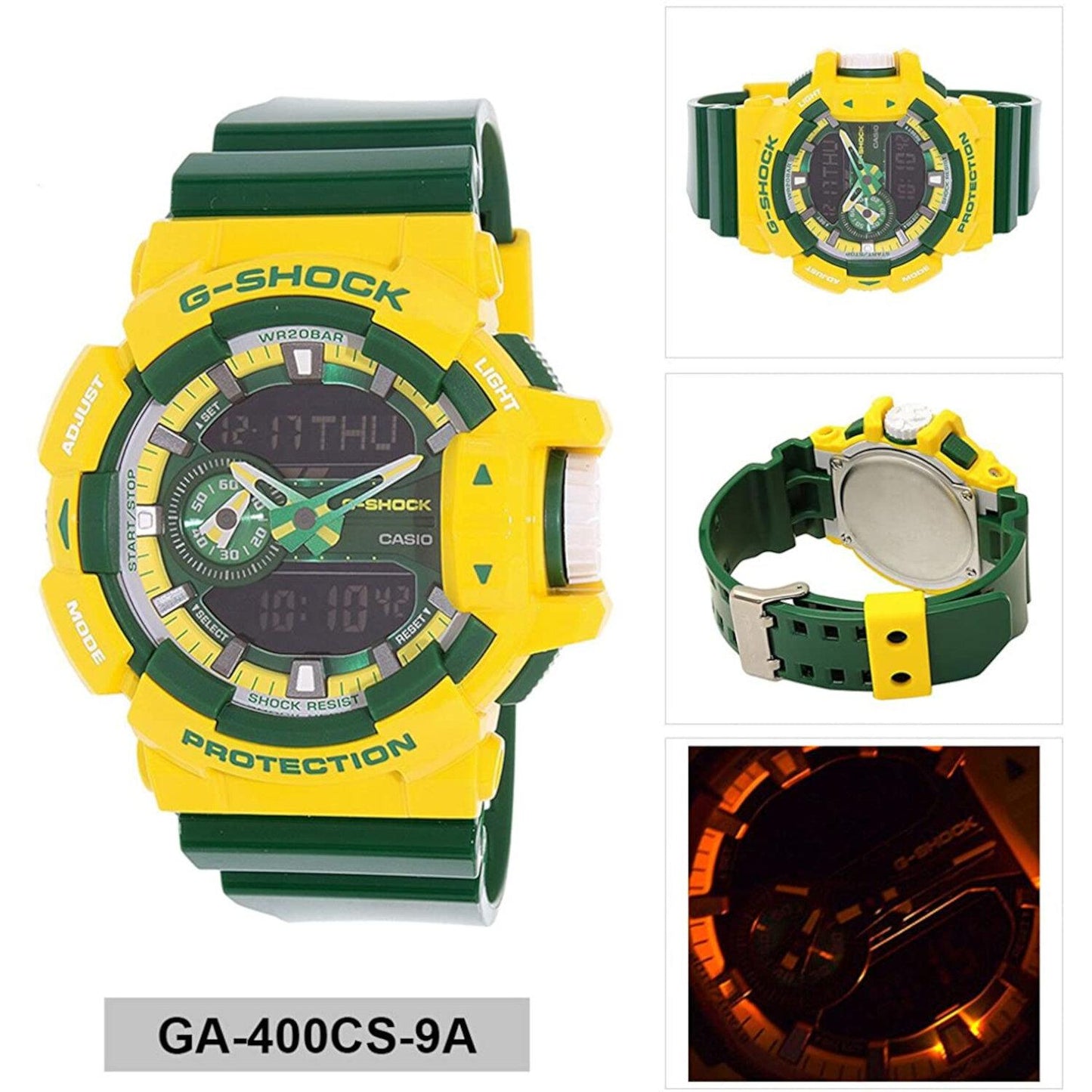 Reloj G-SHOCK GA-400CS-9ACR Carbon Core Guard-Amarillo