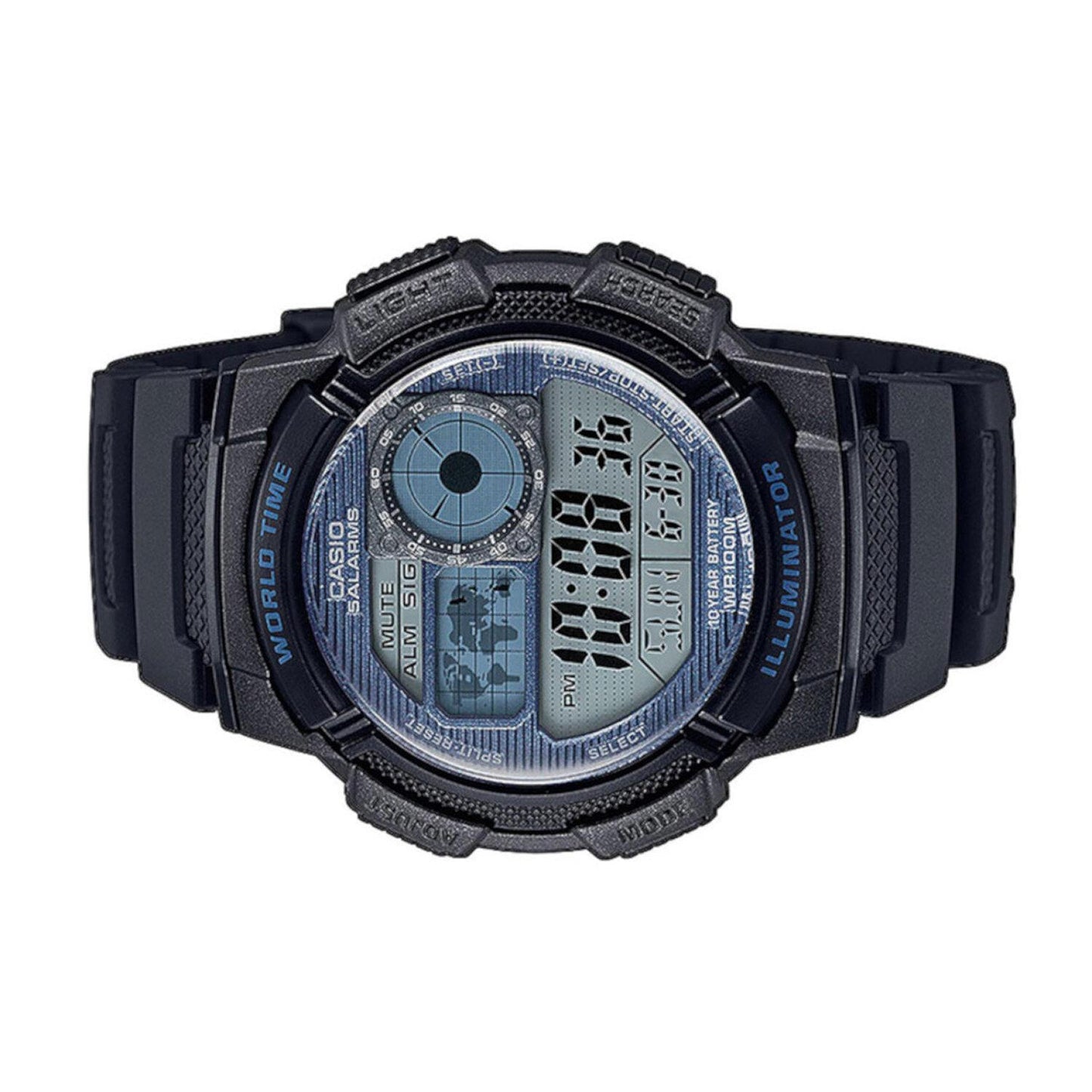 Reloj CASIO AE-1000W-2A2VCF World Time ILLUMINATOR-Negro