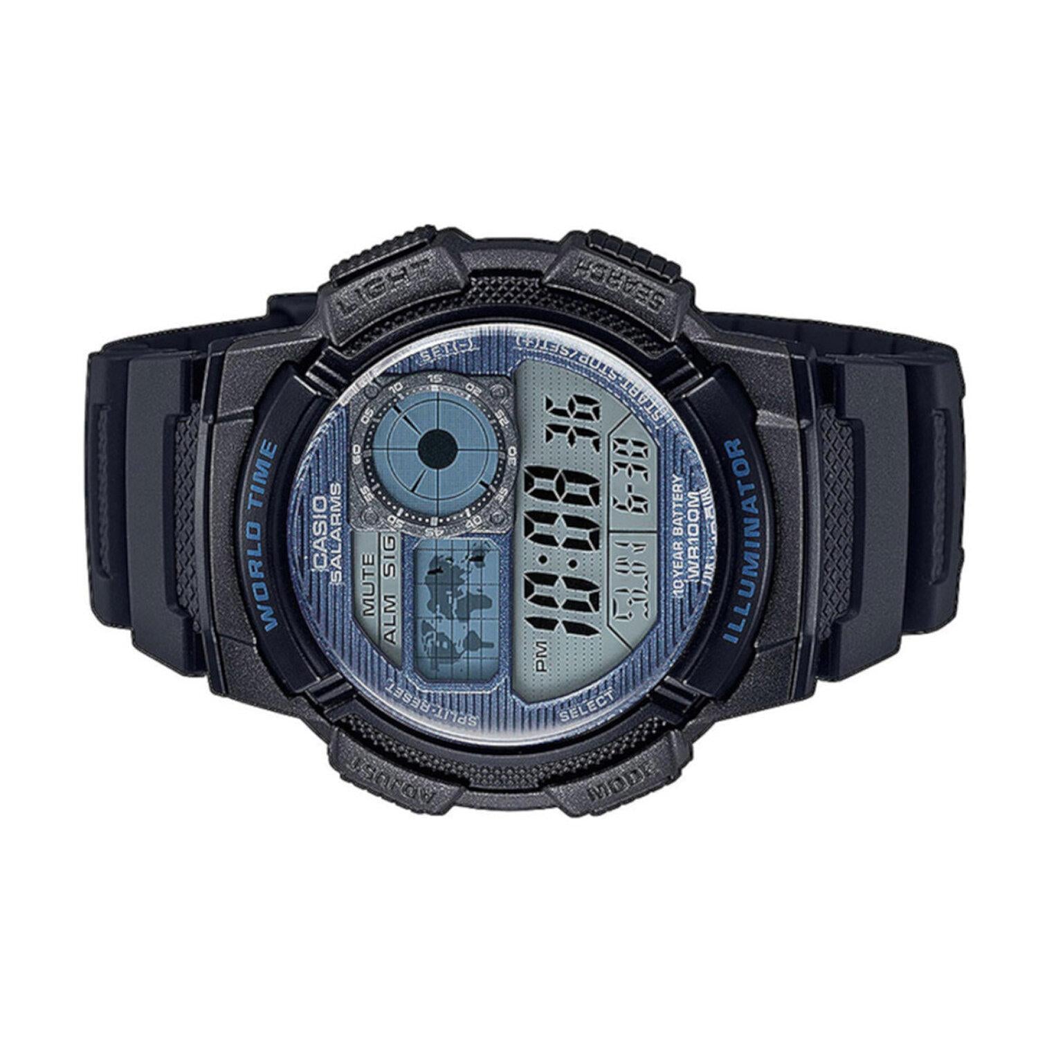 Reloj CASIO AE-1000W-2A2VCF World Time ILLUMINATOR-Negro – Watch2gomx