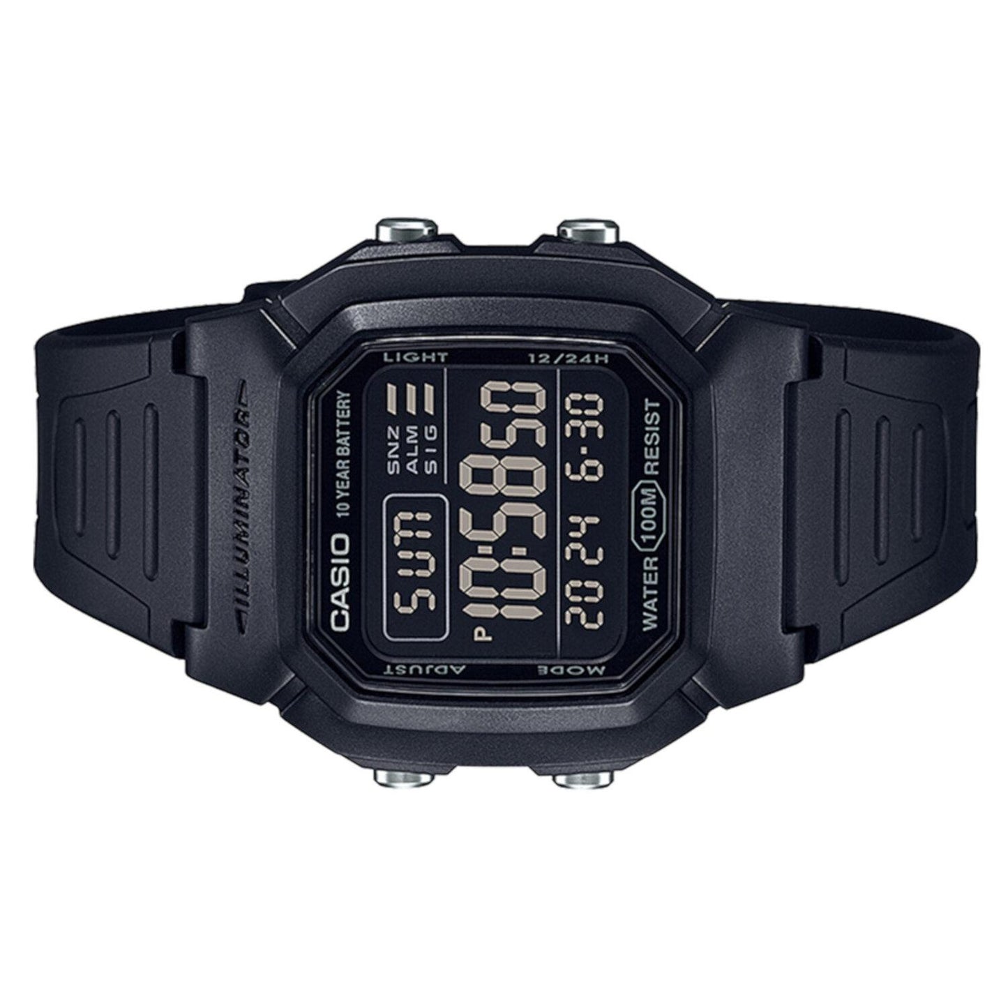 Reloj CASIO W-800H-1BVCF Illuminator Retro Dual Time(Doble Hora)-Negro