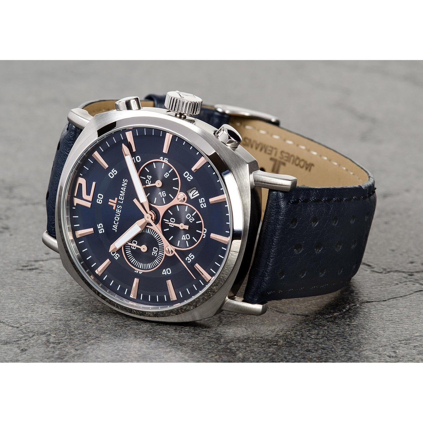 Reloj Jacques Lemans 1-1645I Lugano Cronógrafo-Azul
