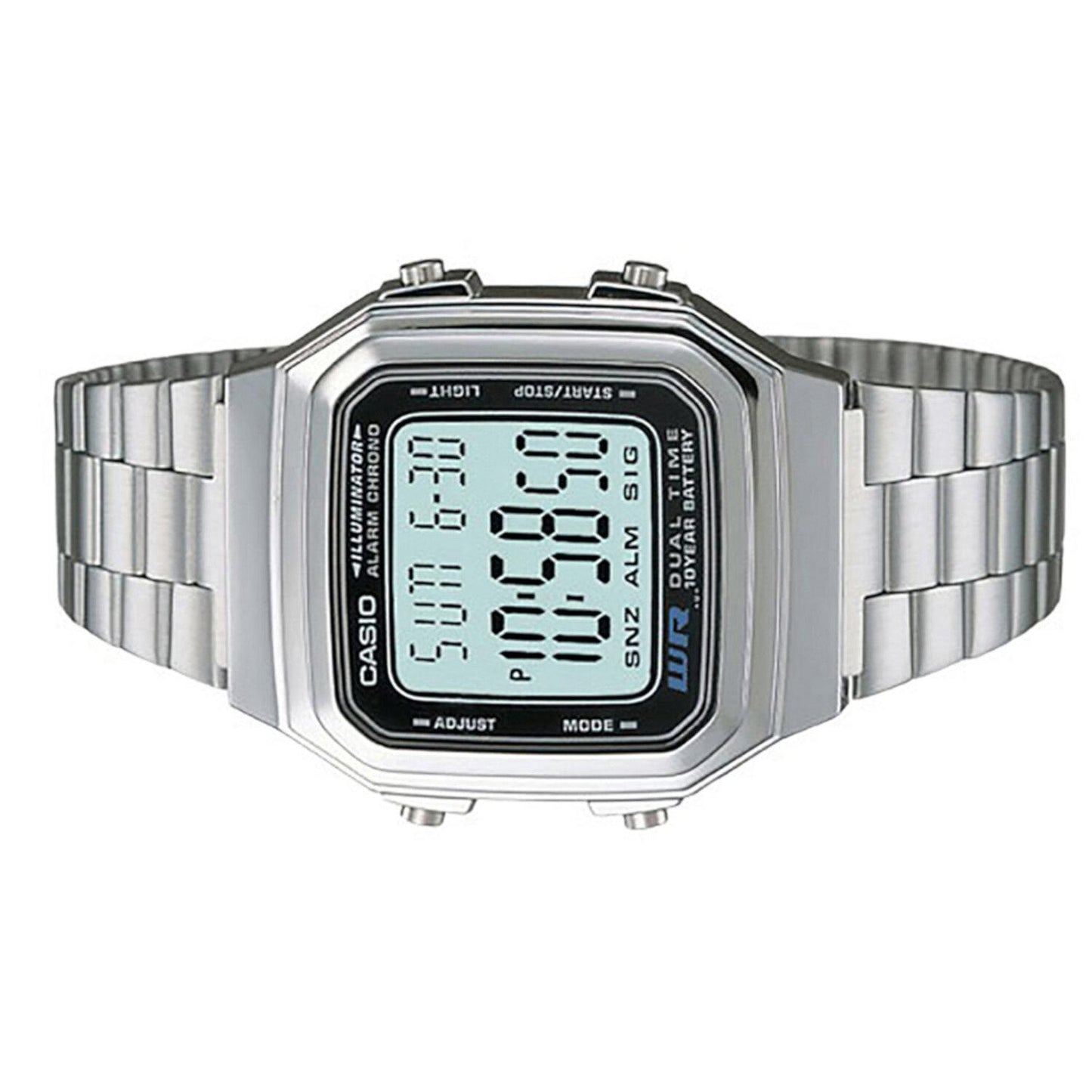 Reloj CASIO A178WA-1ACF Retro Pila de 10 años de duración-Acero