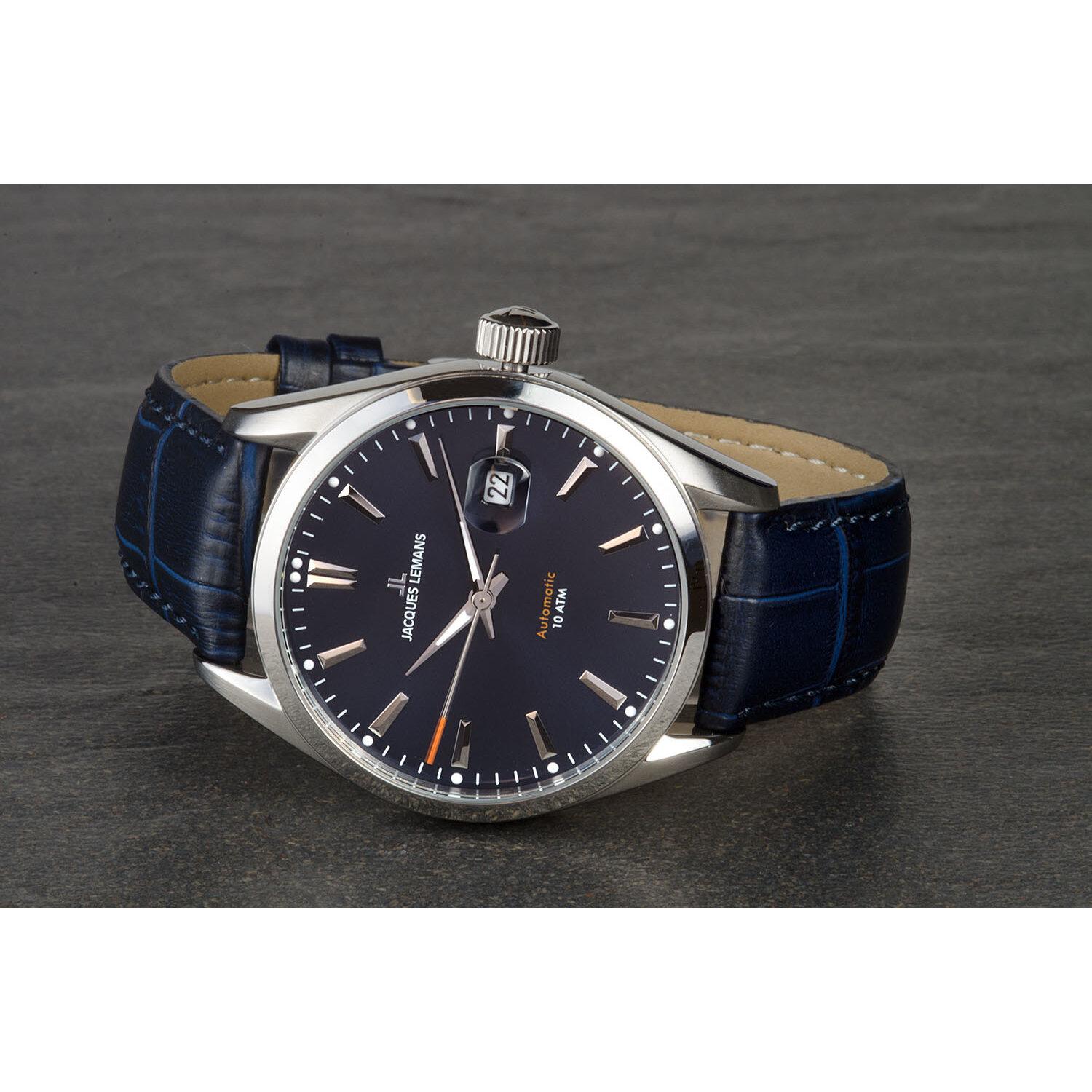 Reloj Jacques Lemans 1-1846.1B DERBY Automático-Azul – Watch2gomx