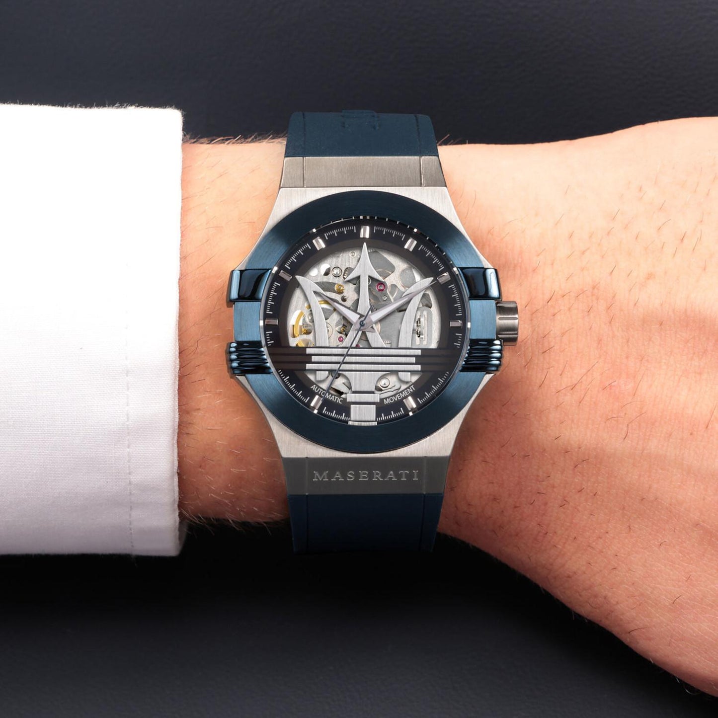Reloj Maserati R8821108028 Potenza Skeleton-Azul