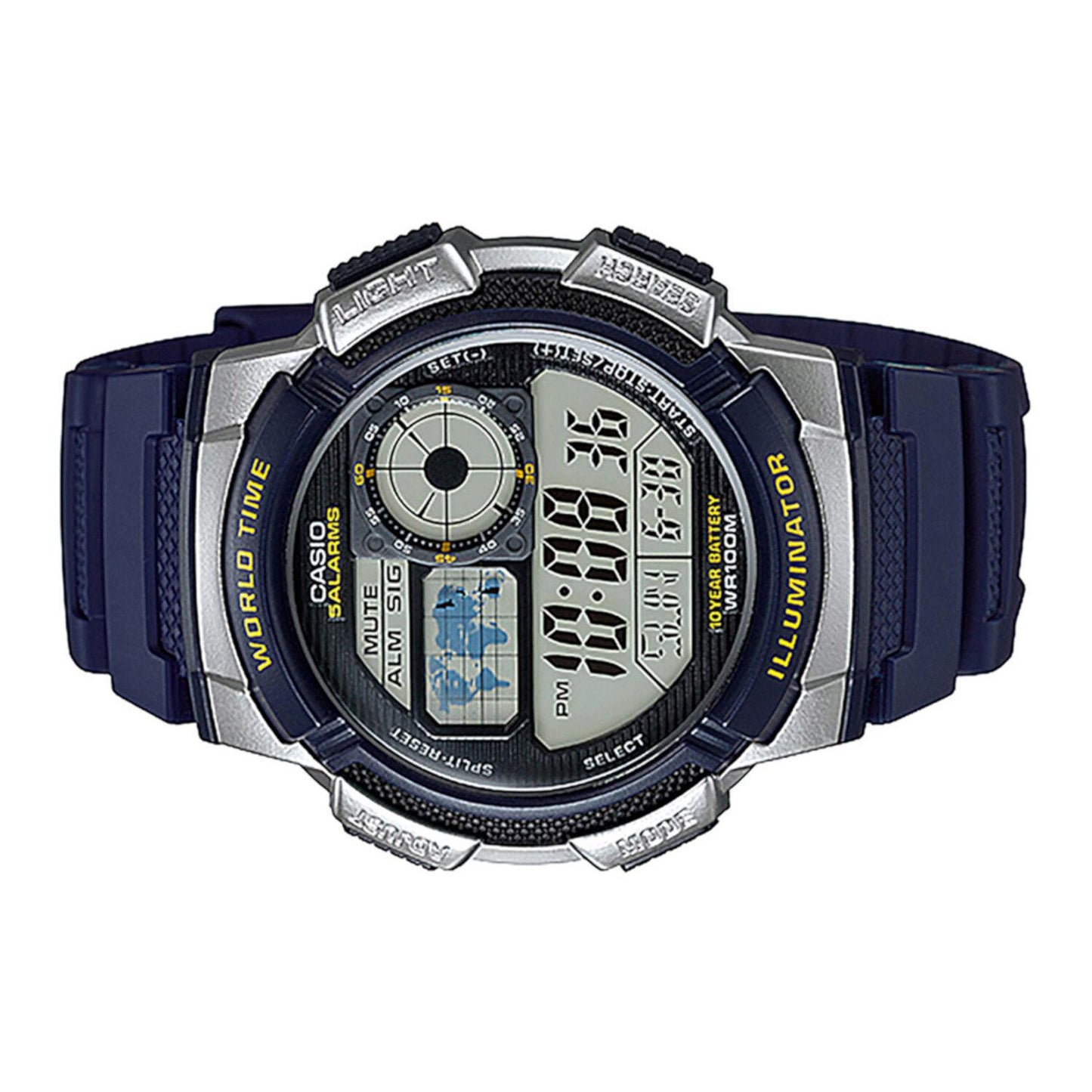 Reloj Casio AE-1000W-2AVCF World Time ILLUMINATOR-Azul