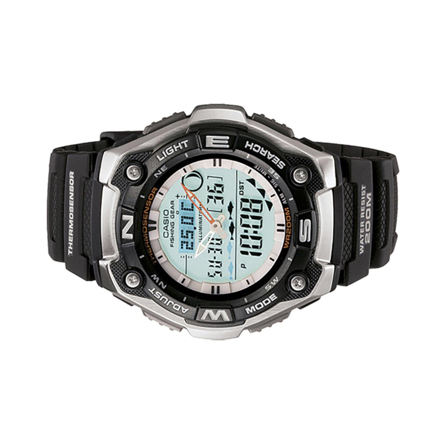 Reloj Casio AQW-101-1AVCF Fishing Gear World Time-Negro