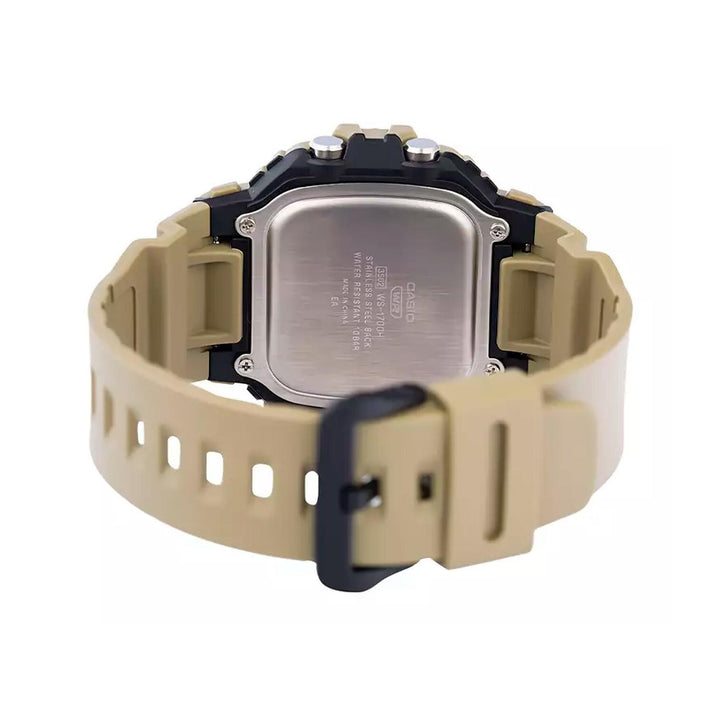 Orologio da uomo Casio con grafico digitale standard fasi lunari, cinturino in resina al quarzo WS-1700H-5AV 100M