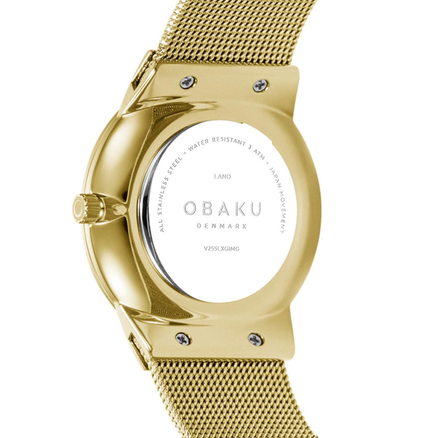 Reloj Obaku Denmark V255LXGIMG Land Clásico minimalista chapado-Dorado