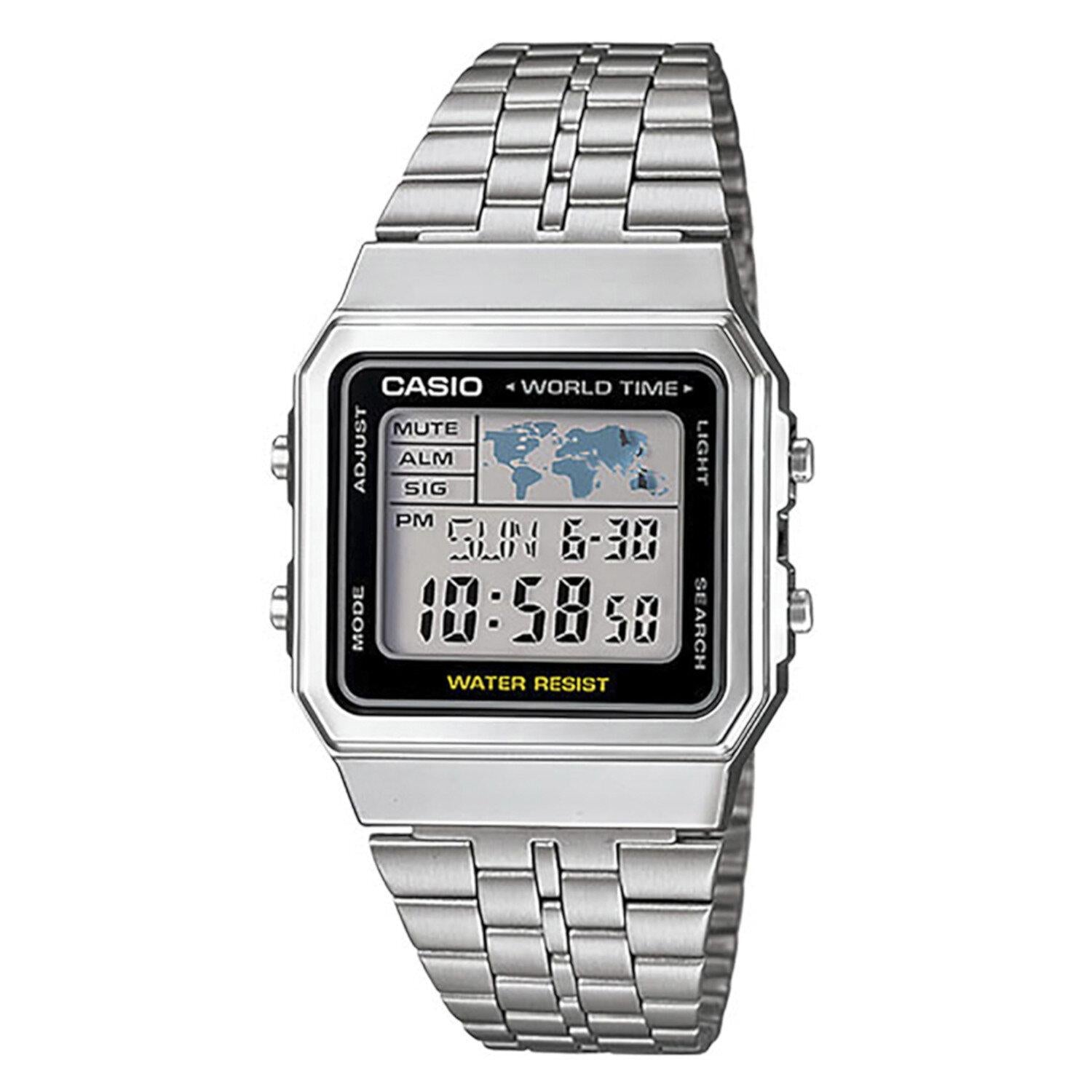 Reloj CASIO A500WA 1CF World Time World Time Acero Watch2gomx