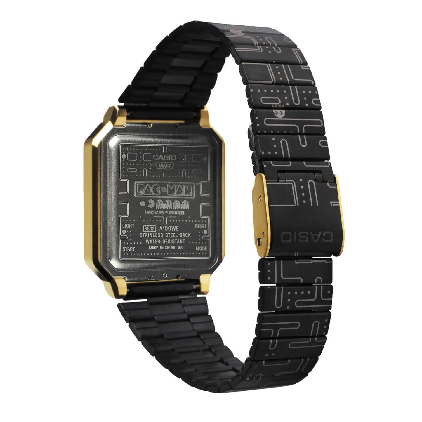 Reloj CASIO A100WEPC-1BCR Vintage Pacman-Dorado