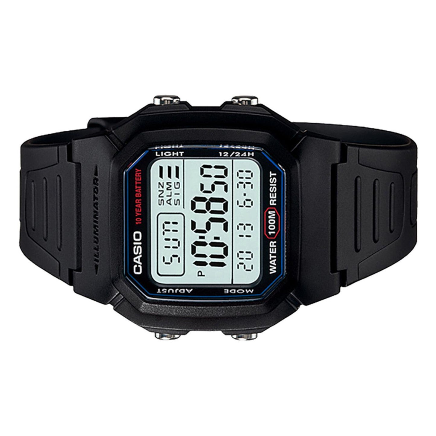 Reloj CASIO W-800H-1AVCF Illuminator Retro Dual Time(Doble Hora)-Negro
