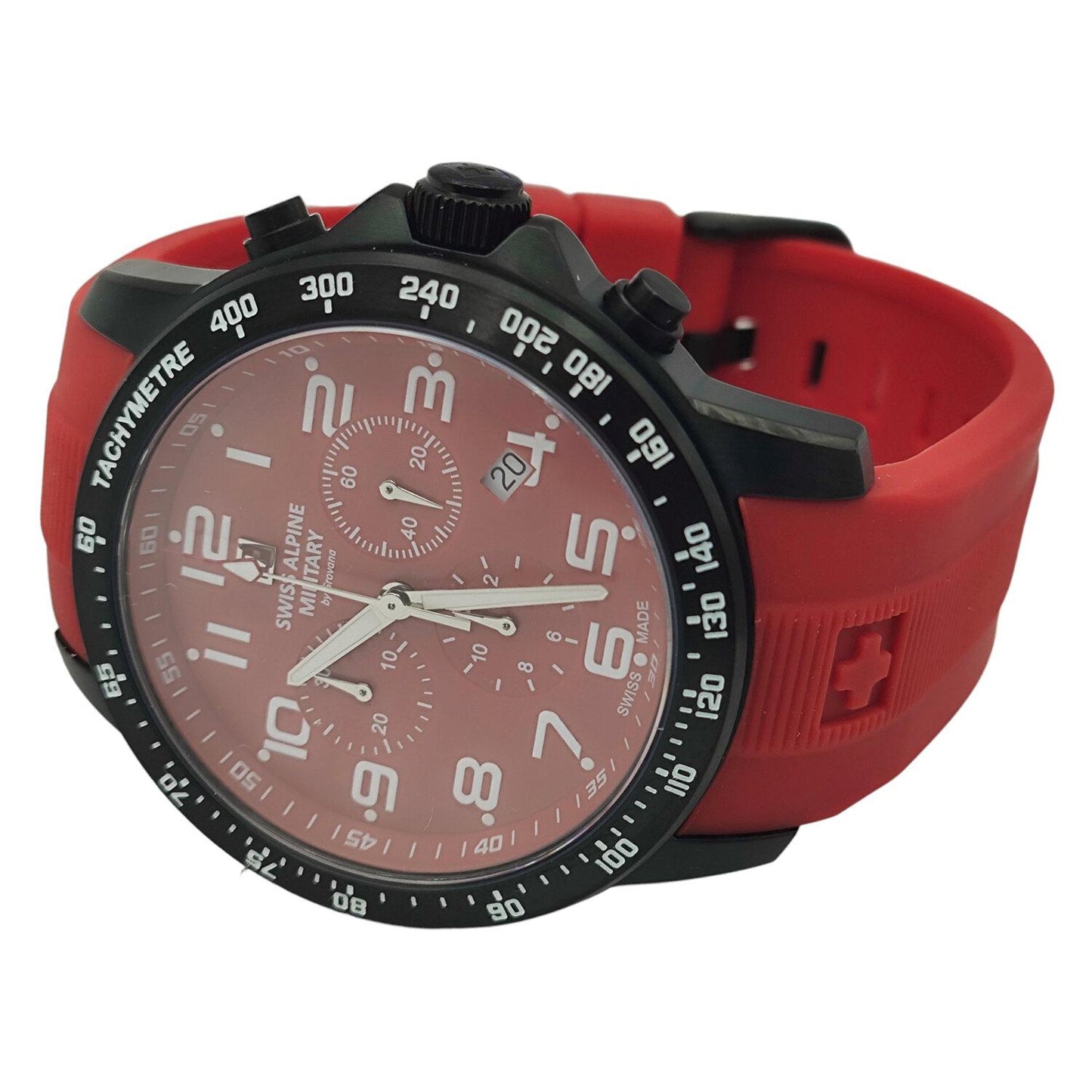 Reloj SWISS ALPINE MILITARY 7064.9876SAM Combat Basic Deportivo-Rojo