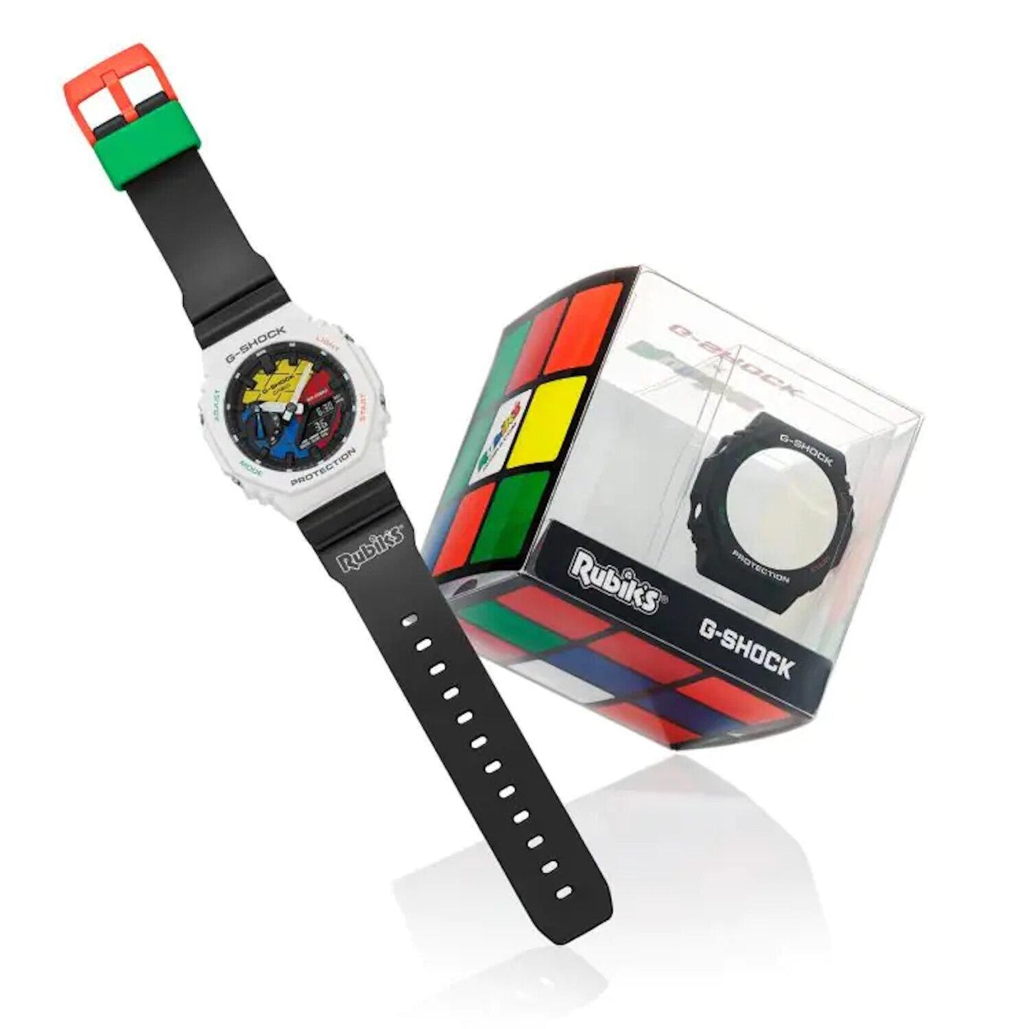Reloj CASIO GAE-2100RC-1ACR G-SHOCK Rubik-Blanco