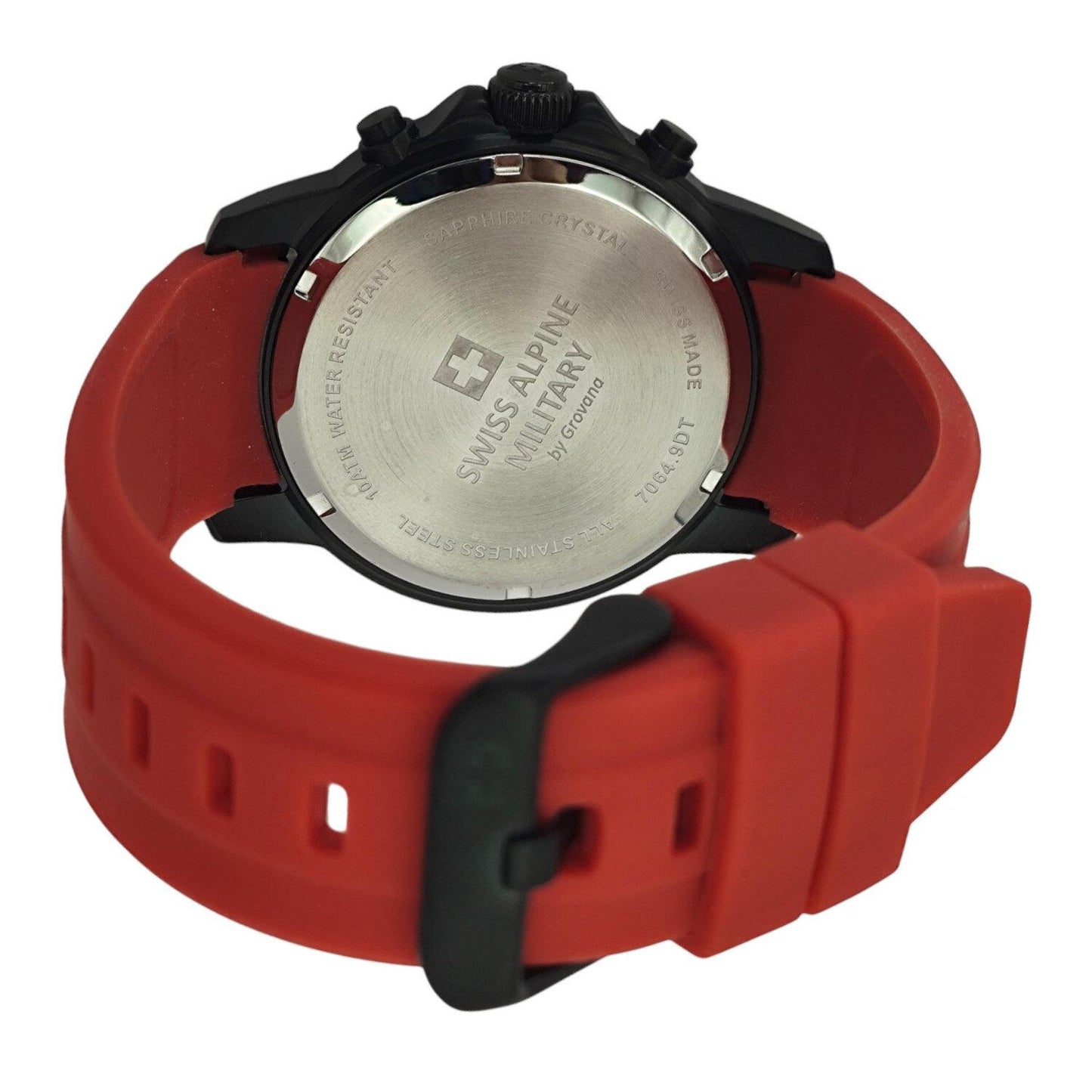 Reloj SWISS ALPINE MILITARY 7064.9876SAM Combat Basic Deportivo-Rojo