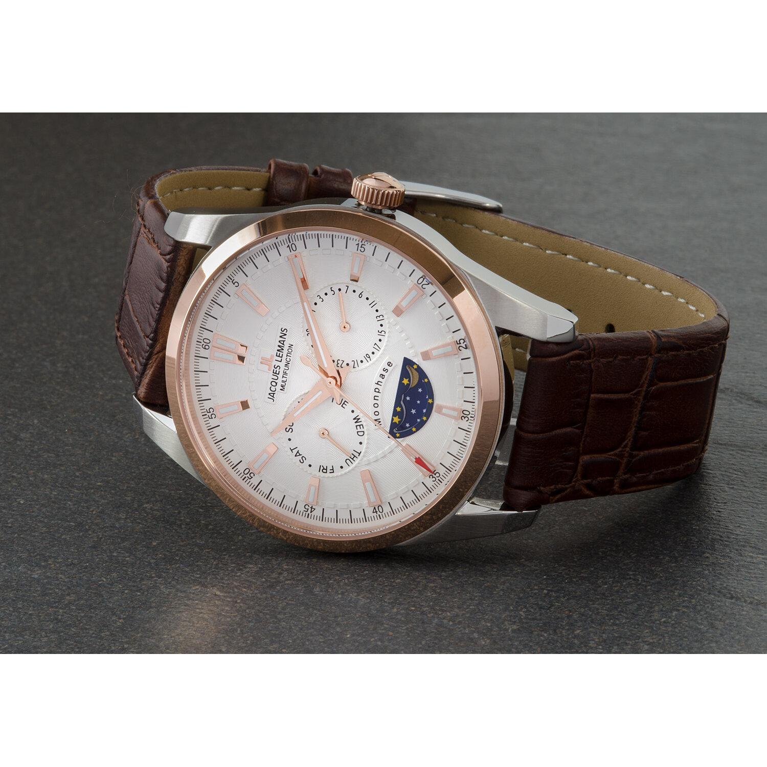 Reloj Jacques Lemans 1-1901C LIVERPOOL Fase Lunar-Café