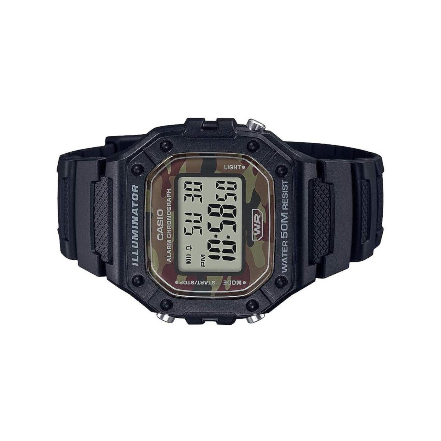 Reloj CASIO W-218H-5BVCF Illuminator Retro-Negro